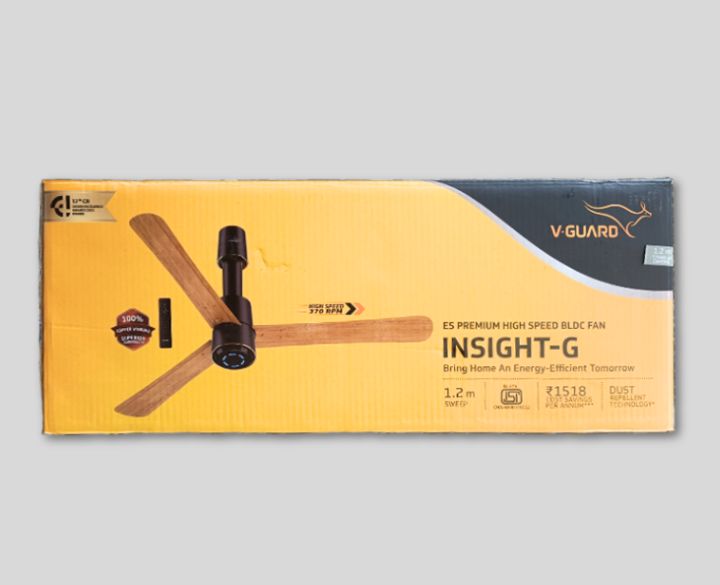 V Guard BLDC Celling Fan Insight-g 1200mm (48 inch) Elegant Brown-5